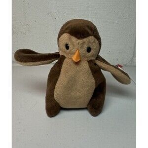 Ty Beanie Babies Hoot Owl Plush Stuffed Animal Vintage P3 Brown